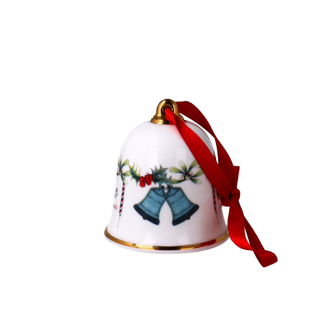 Bell Rining English Bone China Bauble